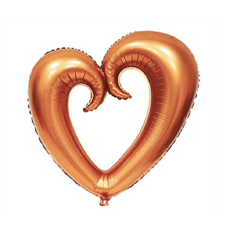 Globo Metálico Corazón Calado Forma