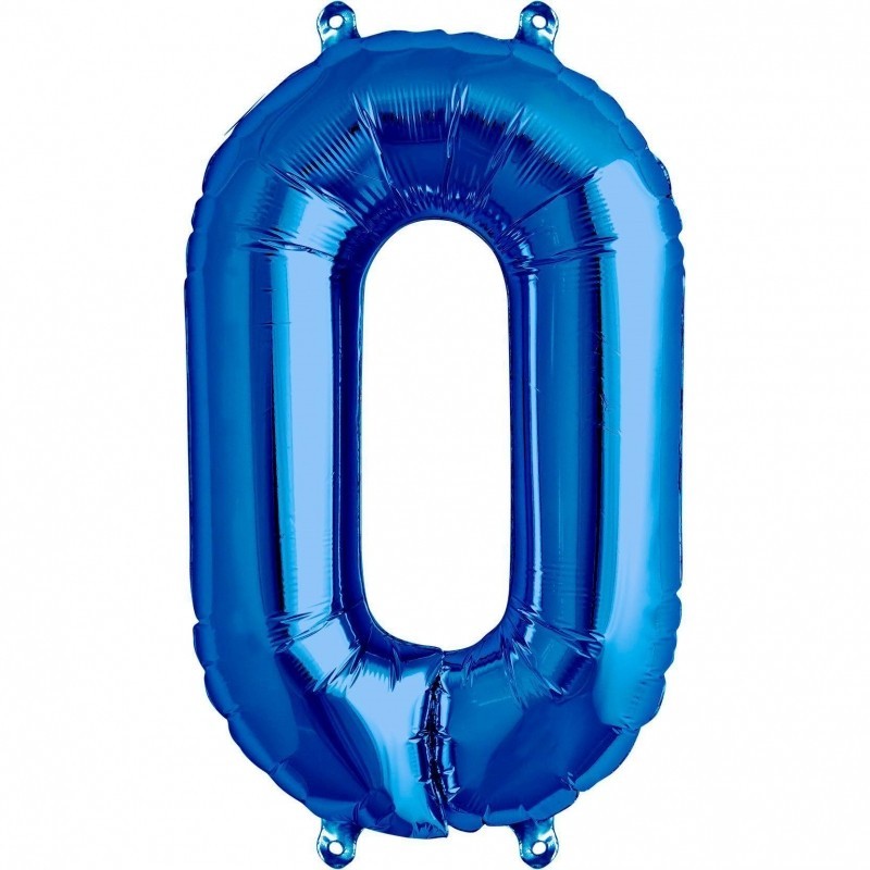 Globo Metálico Números Azul