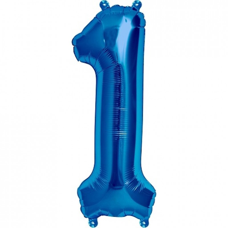 Globo Metálico Números Azul