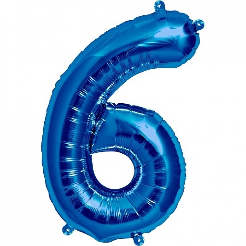 Globo Metálico Números Azul