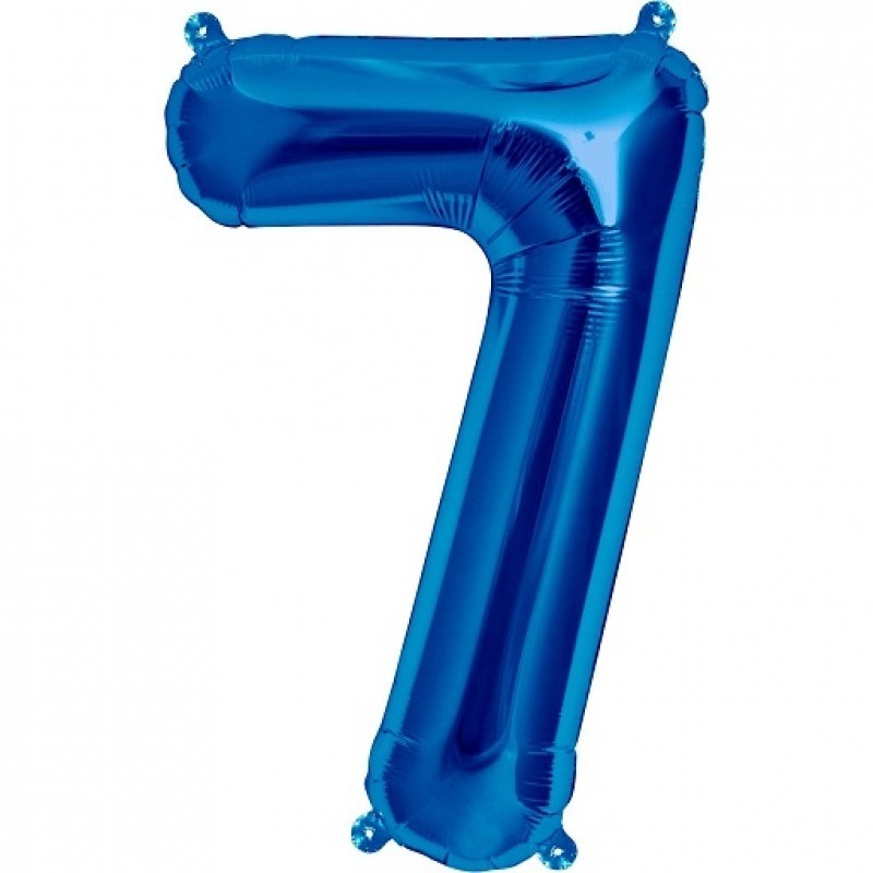 Globo Metálico Números Azul