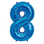 Globo Metálico Números Azul