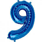 Globo Metálico Números Azul