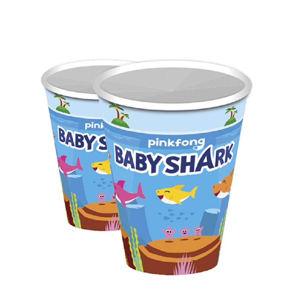 Vasos Cumpleaños Baby Shark x 6
