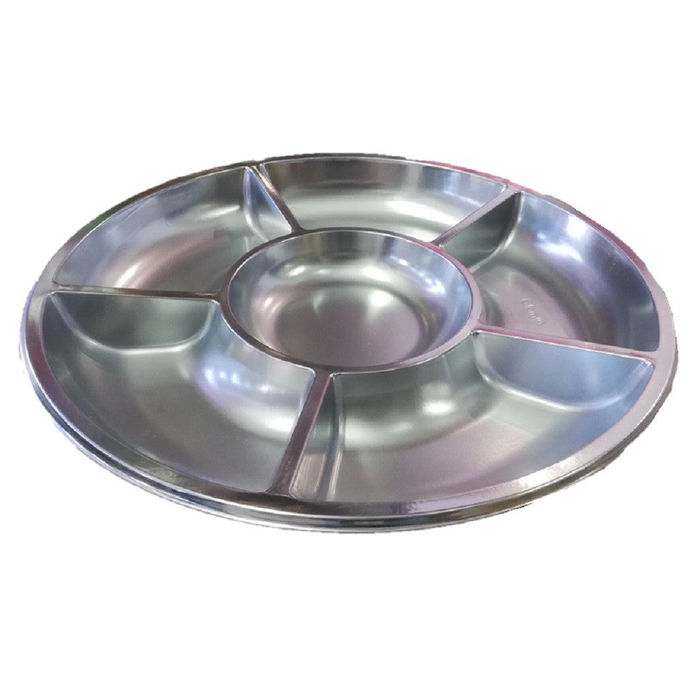 Bandejas Cromo Circular con Divisiones x 3