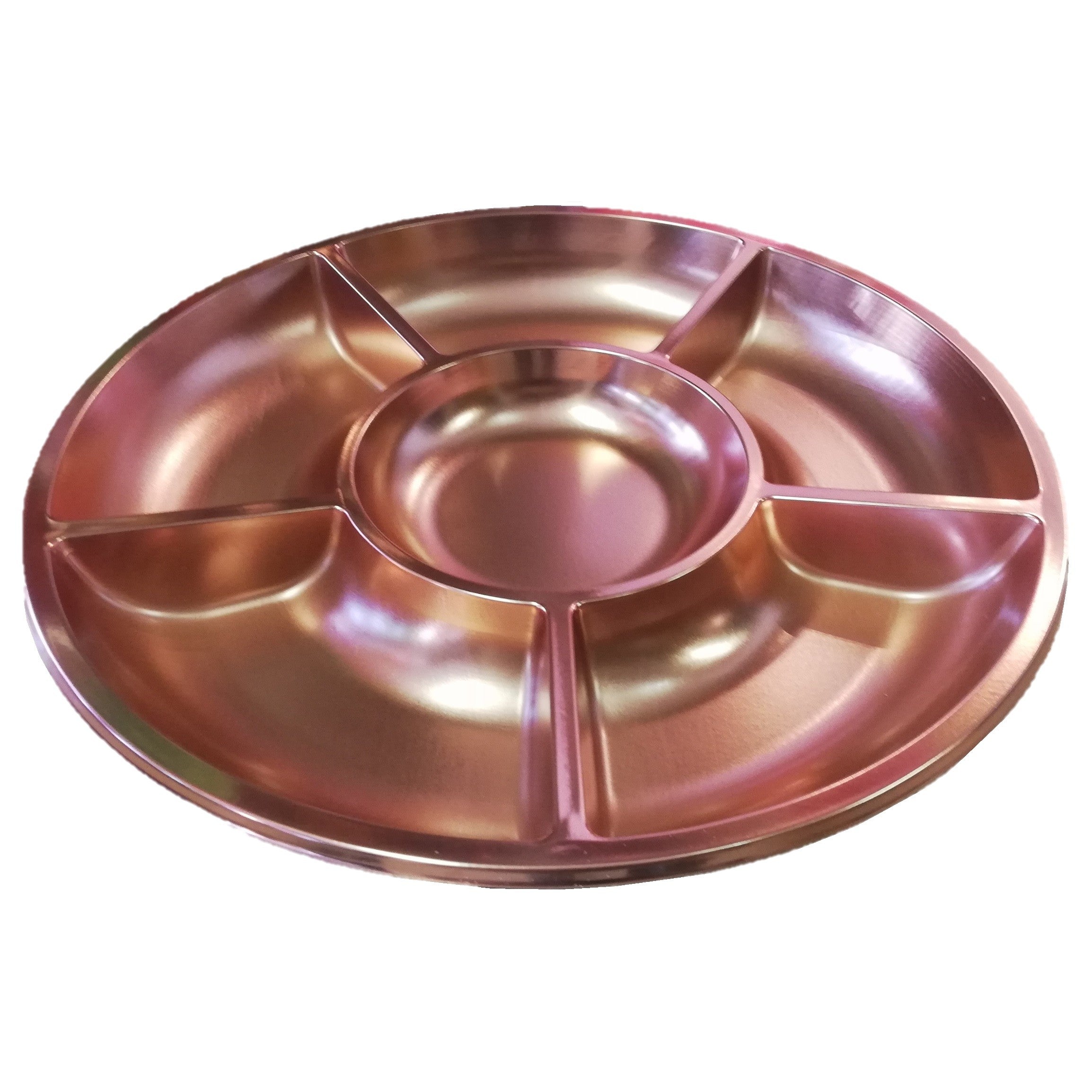 Bandejas Cromo Circular con Divisiones x 3