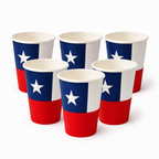 Set 6 Vasos Fiestas Patrias Chile 250 cc