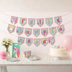 Guirnalda Feliz Cumpleaños Unicornio Encantado