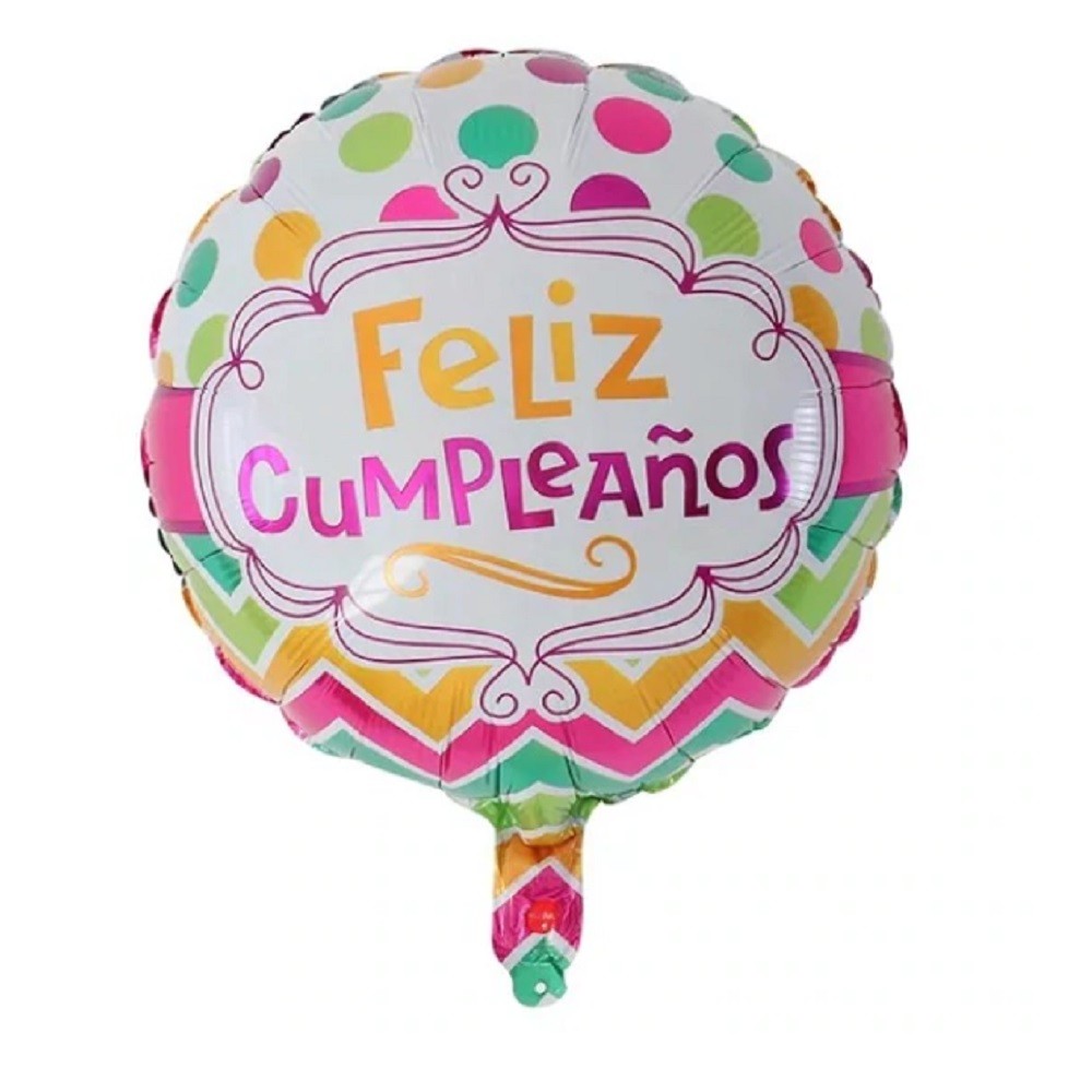 Globo Metálico Feliz Cumpleaños Lunares