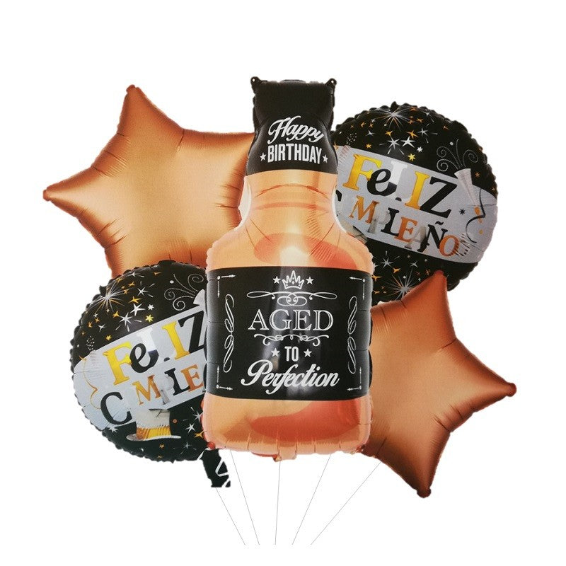 Set Globos Metálicos Whiskey