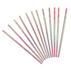 Bombilla de Papel Iridiscente x 12