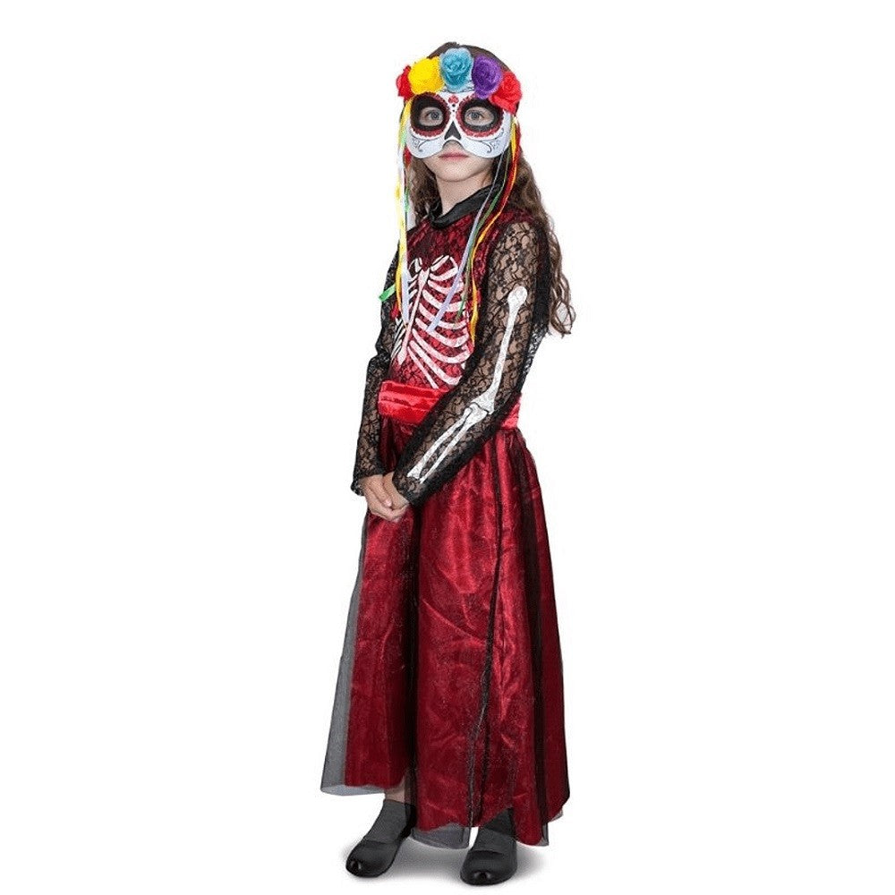 Disfraz Catrina Niña Largo Halloween
