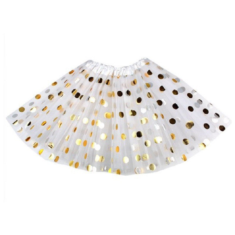 Falda Tutu Lunares Dorados