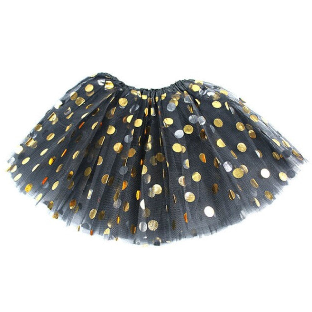 Falda Tutu Lunares Dorados