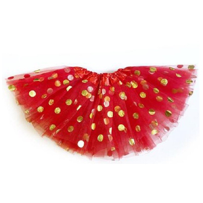 Falda Tutu Lunares Dorados