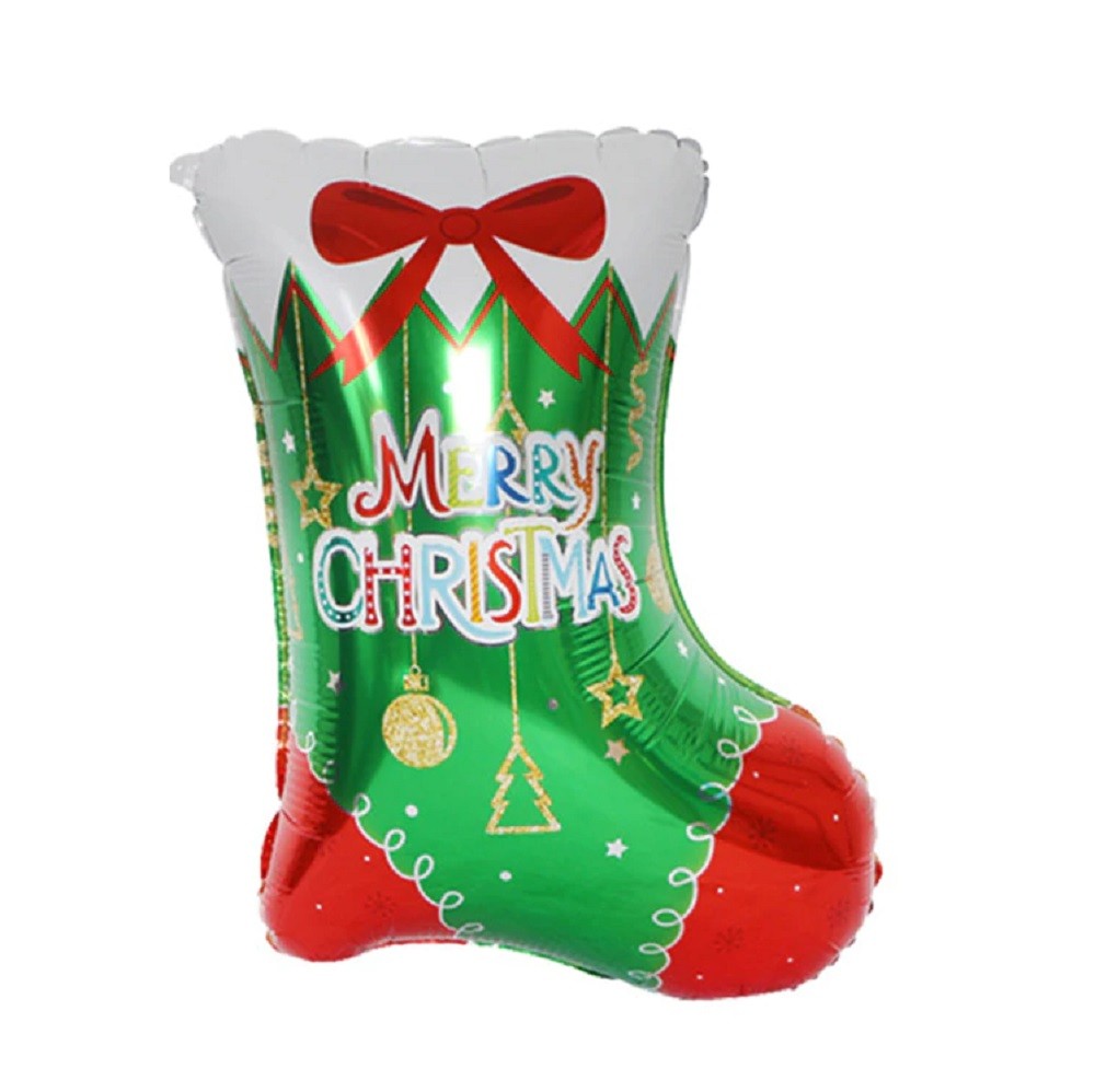 Globo Metálico Bota de Navidad