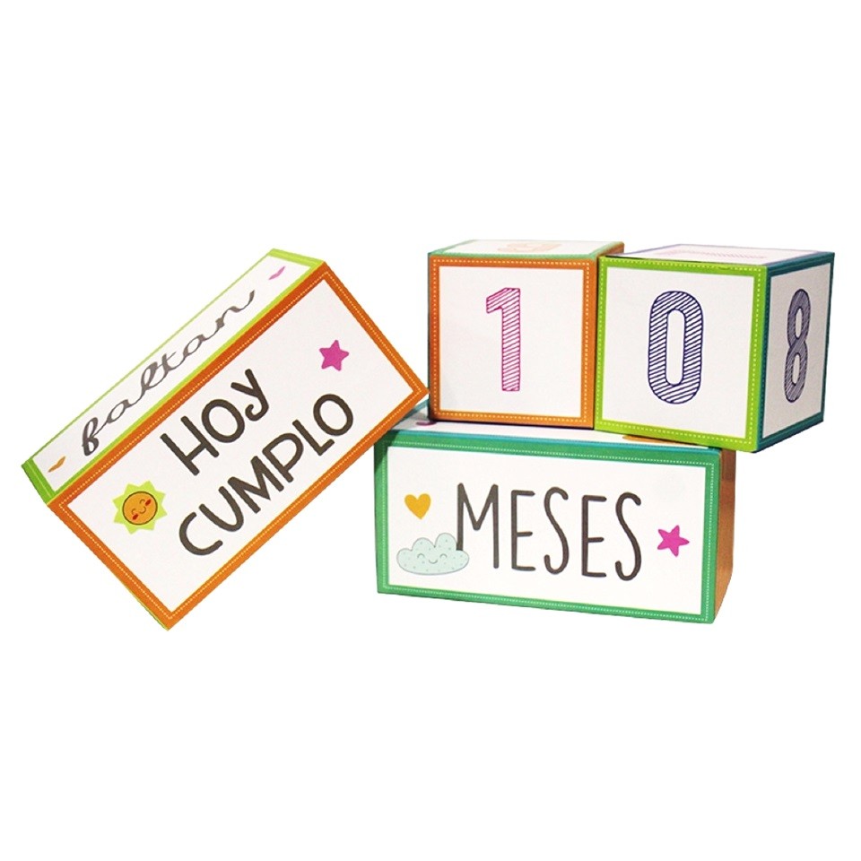 Bloques Meses Baby Shower