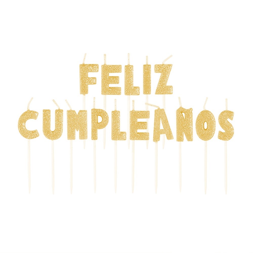 Vela Feliz Cumpleaños Glitter