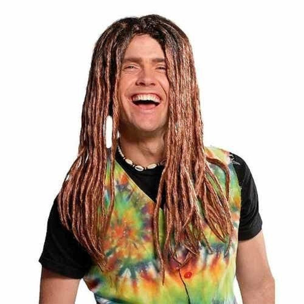 Peluca Rasta Castaña