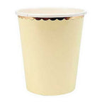 Vasos Pastel Bordes Dorados x 6