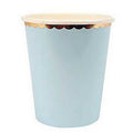 Vasos Pastel Bordes Dorados x 6