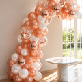 Arco Orgánico de Globos Rosado Rose Gold 110 Globos | Kit Completo