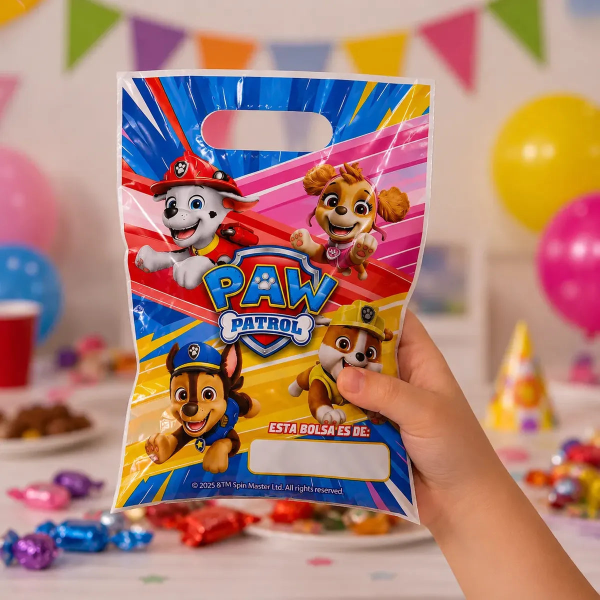 Pack Decoración Cumpleaños Paw Patrol para 6 Personas