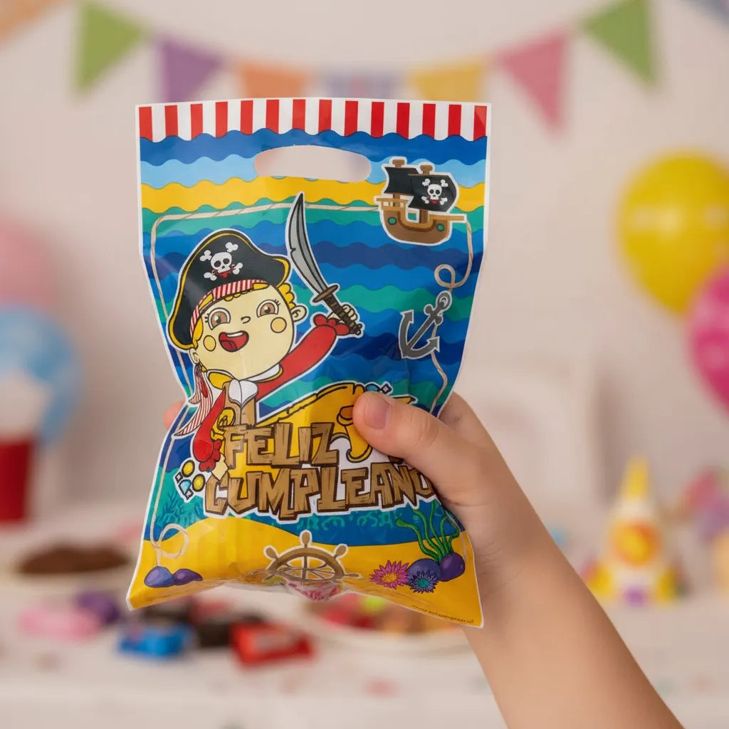 Pack Decoración Cumpleaños Pirata para 6 Personas