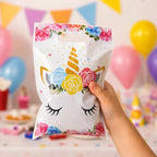 Pack Decoración Cumpleaños Unicornio Kawaii para 12 Personas
