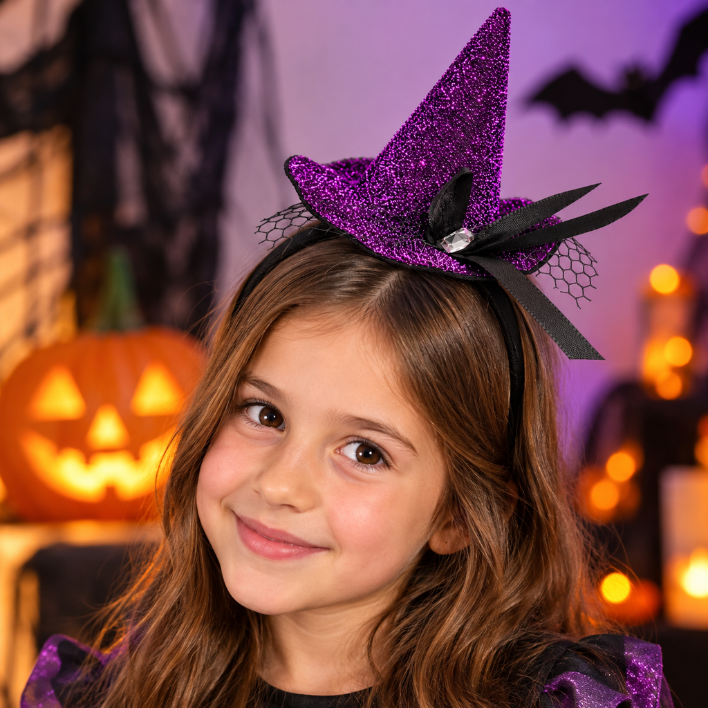 Cintillo Gorrito Bruja Halloween