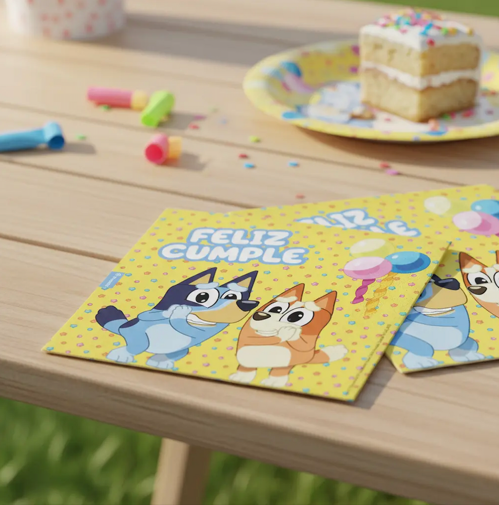 Pack Decoración Cumpleaños Bluey para 12 Personas