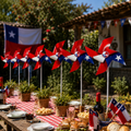 Set 10 Remolinos Viva Chile 27 cm Fiestas Patrias