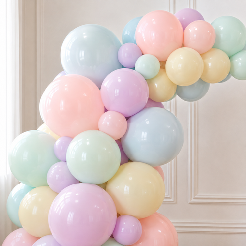 Arco Orgánico de Globos Pastel 100 Unidades | Kit Completo