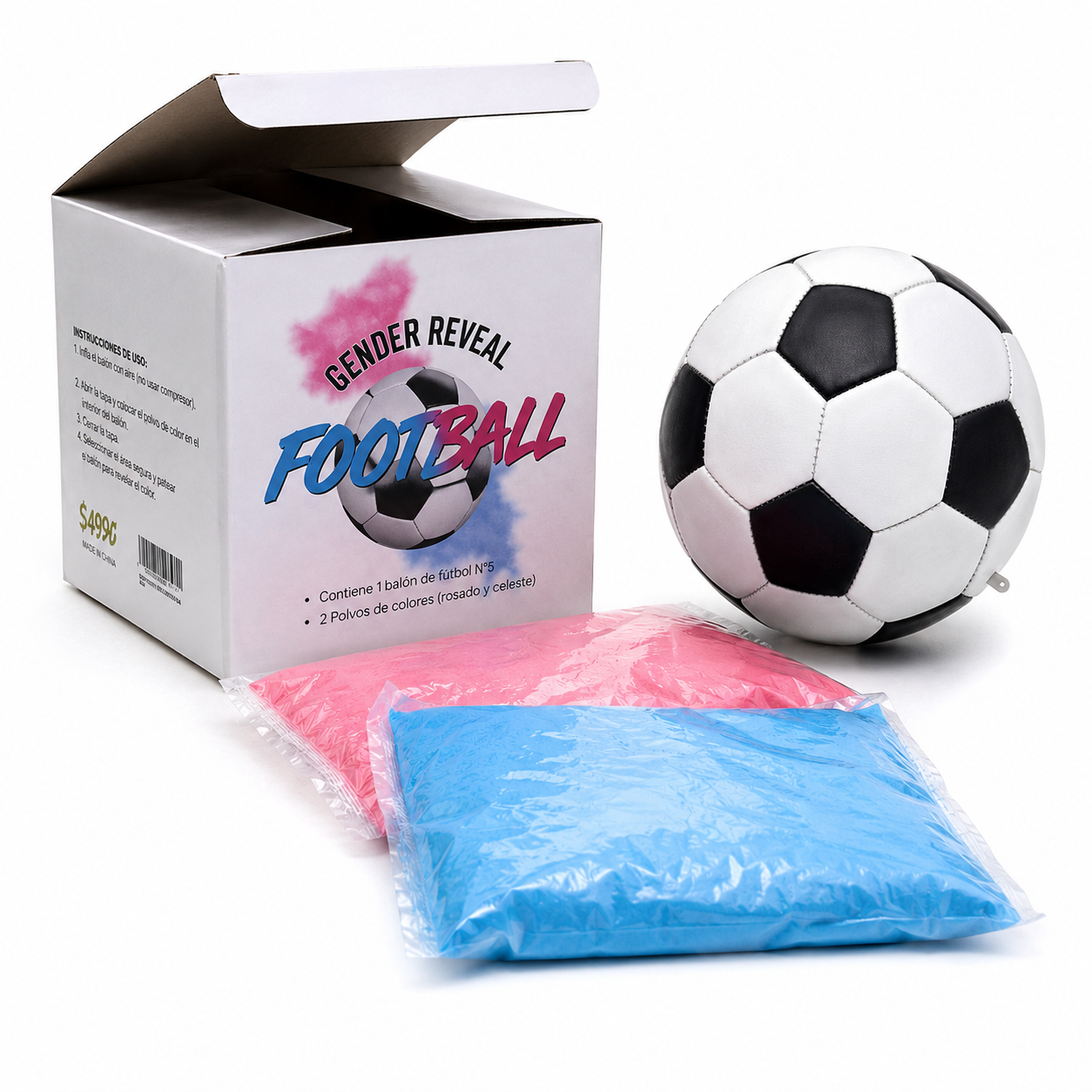 Pelota de Fútbol para Revelación de Género | Cotillón Activarte