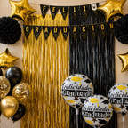 Pack Decoración Graduación Dorado y Negro