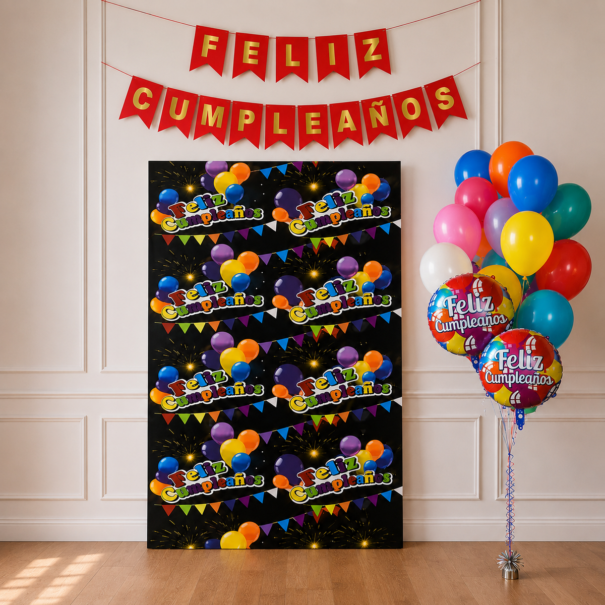 Kit Decoración Cumpleaños Feliz Cumpleaños | Globos Diseño | Cotillón Activarte
