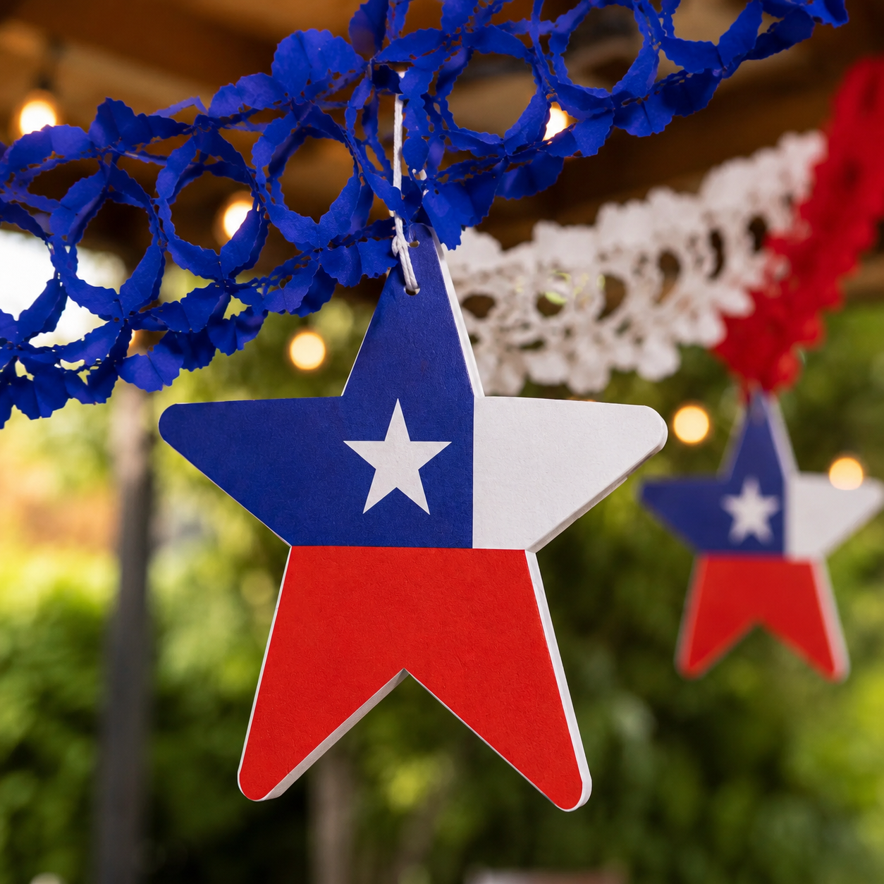 Guirnalda Estrellas Fiestas Patrias Chile 2,3 Metros
