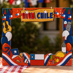 Marco para Fotos Viva Chile Fiestas Patrias 54 x 79 cm