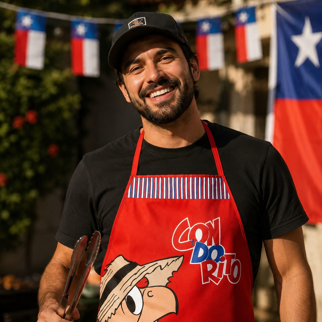 Delantal Pechera Dieciochera Condorito Fiestas Patrias Chile