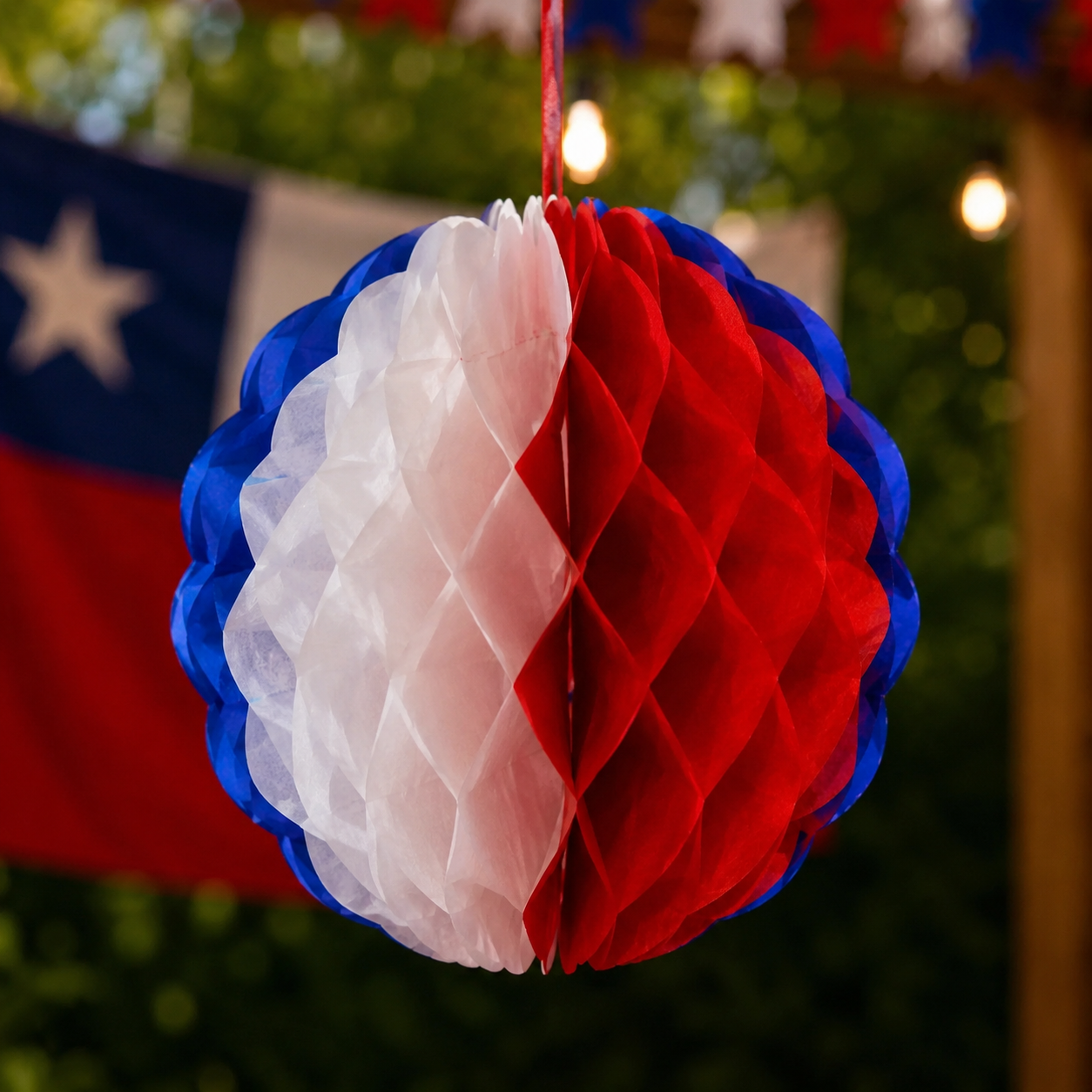 Adorno Colgante Pelota Chile 25 cm | Decoración Fiestas Patri