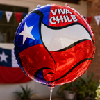 Globo Metálico Viva Chile 18 Pulgadas Fiestas Patrias