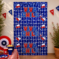 Guirnalda Cortina Metálica Viva Chile 1 x 2 m | Decoración Fiestas Patrias