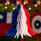 Adorno Colgante Campana Tricolor Chile 25 cm | Decoración Fiestas Patrias
