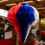 Adorno Colgante Trompo Tricolor Chile 33 cm | Fiestas Patrias