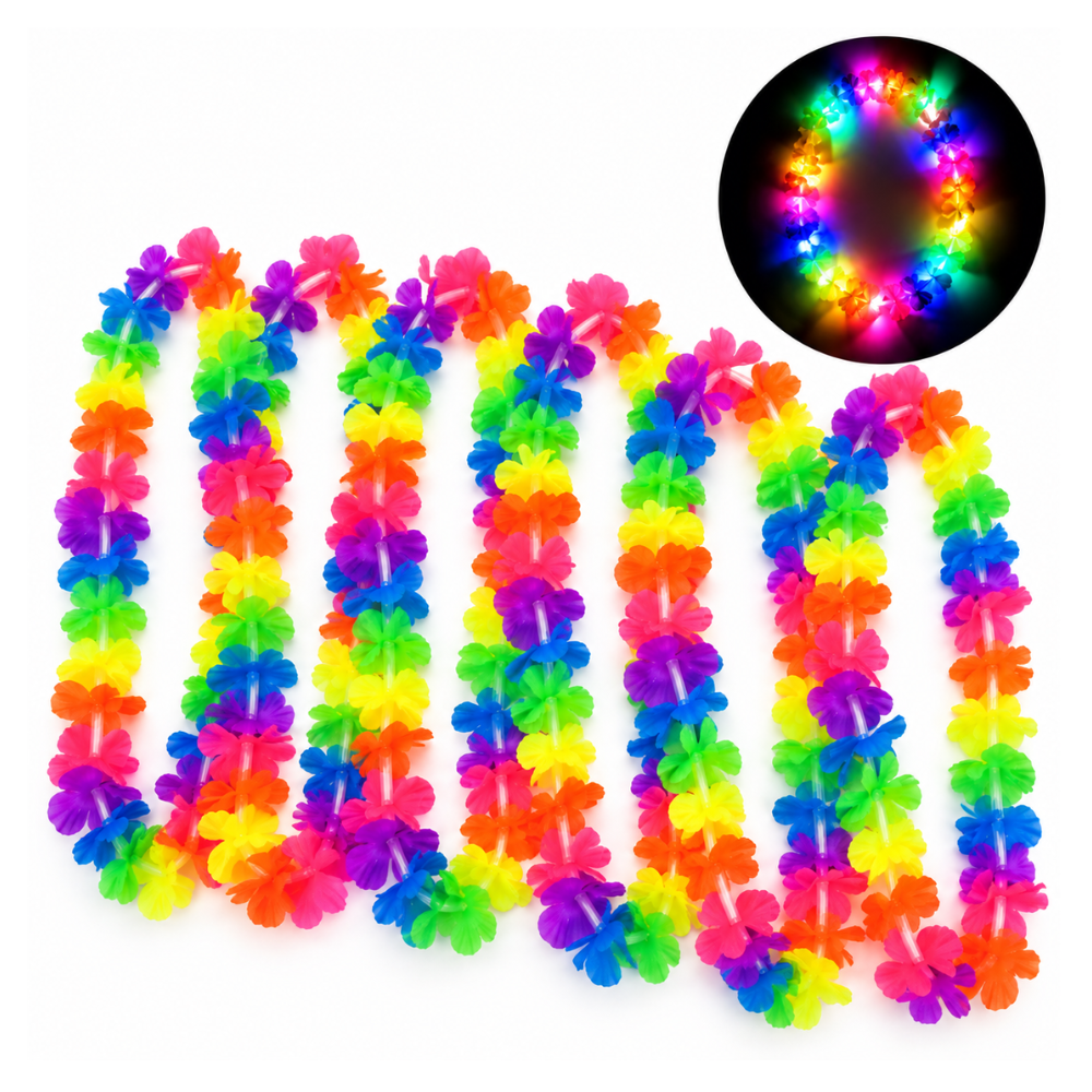 Collar Flores Flúor Led x 6
