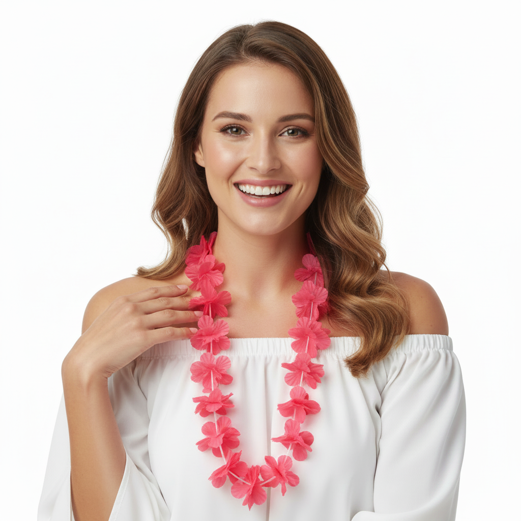 Collar Hawaiano Fucsia x 12
