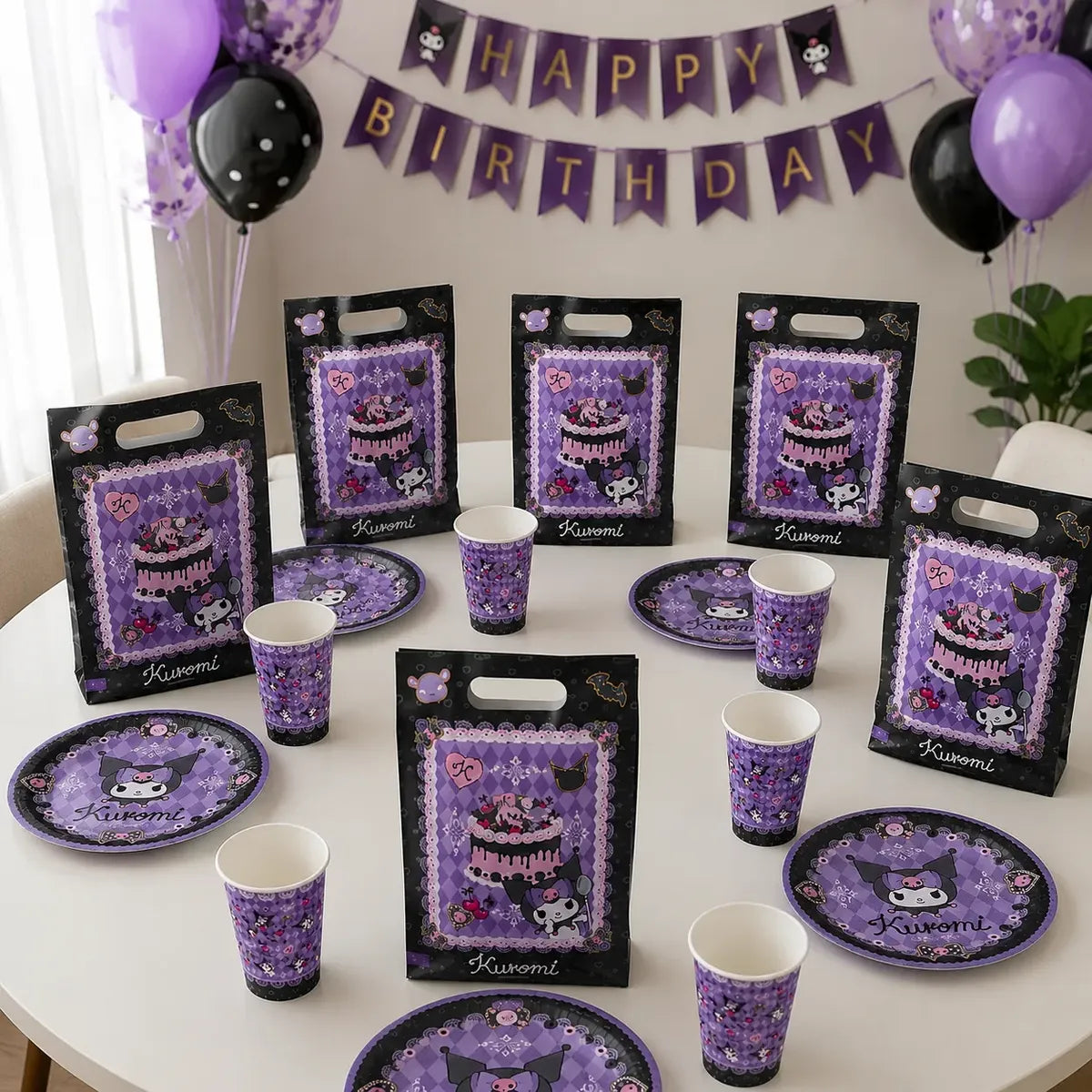 Kit Cumpleaños Kuromi X 12