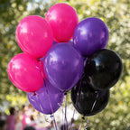 Globos Látex Mix Fucsia Negro Morado x 20