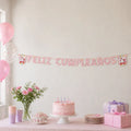 Guirnalda Feliz Cumpleaños Unicornio Rosado