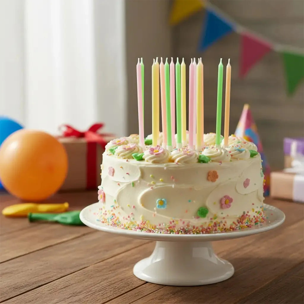 Vela Larga Pastel x 10